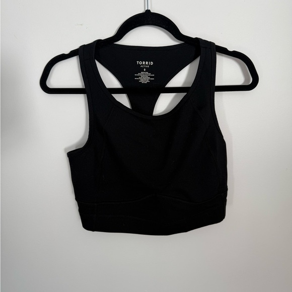 TORRID Low Impact Longline Sports Bra Performance Core Black Womens Size 0 Large - Picture 1 of 7